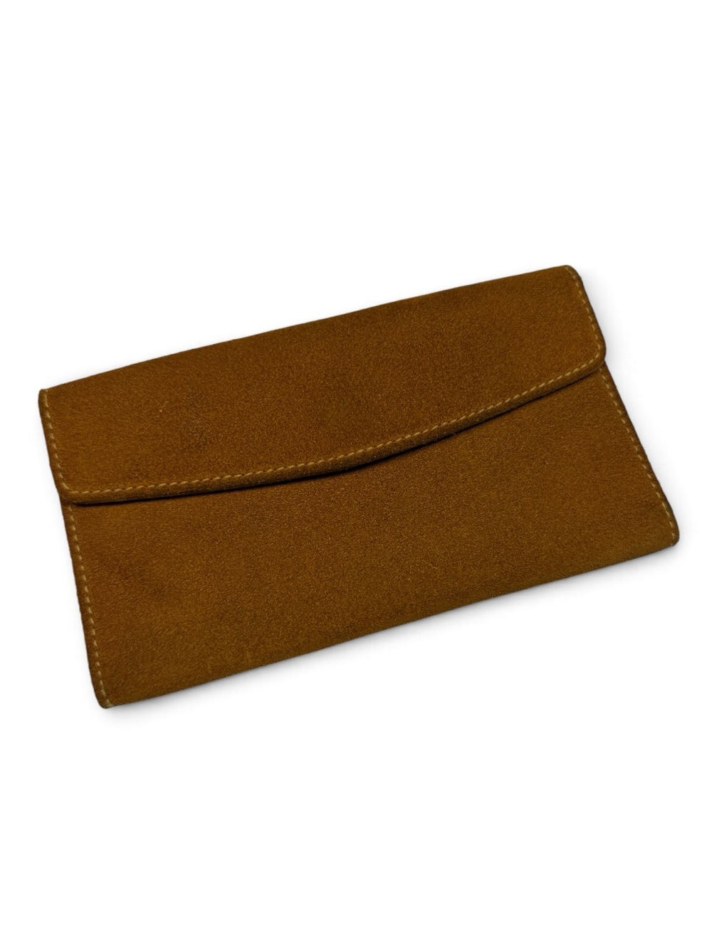 Baronet Vintage Long Suede Leather Wallet with Coin Pocket in Gold Mustard